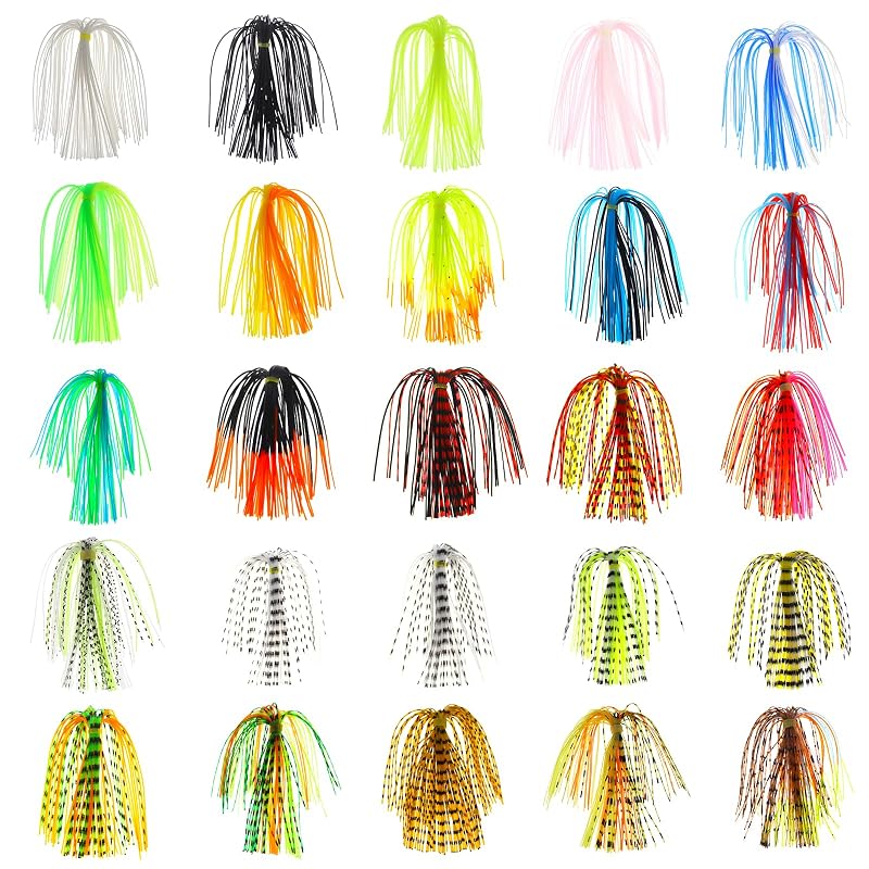 25-Color Silicone Fly Tying Material Set – 5.1" Strands for Lures, Jigs & Skirts (Variation: 25 colors)