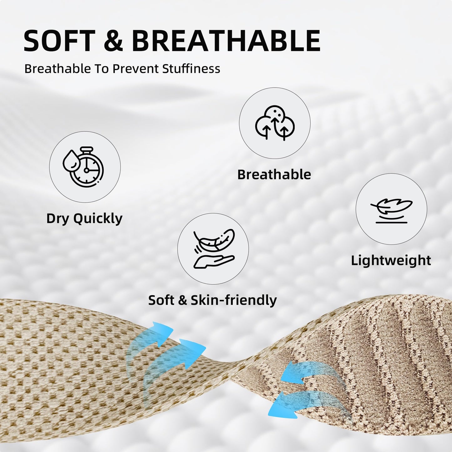 Ultra-Soft Stretchy Nylon Sport Band Compatible with WHOOP 5.0, One, Peak & Life | Adjustable, Breathable, & Sweat-Wicking Replacement Wristbands for Men & Women | NOT for Gen 4 (Dune With Gold, One/Peak)