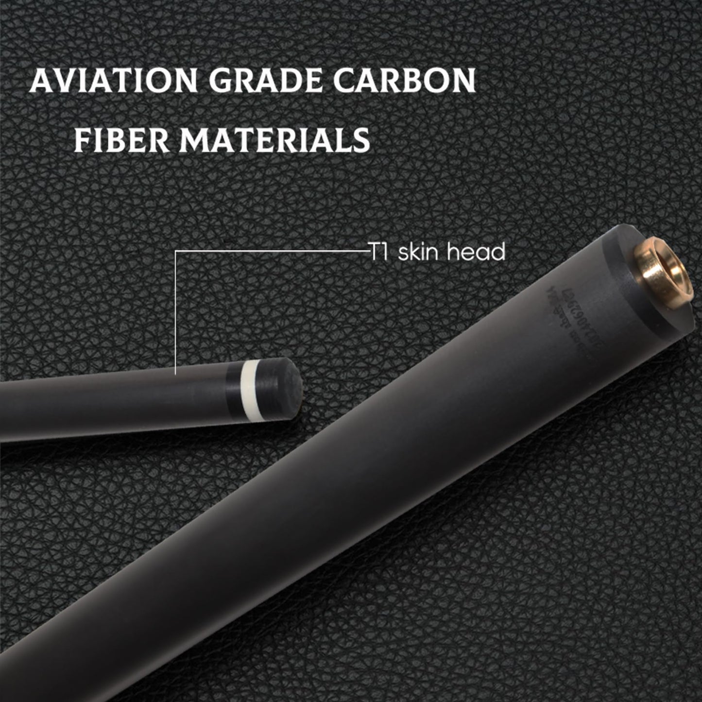 100% Carbon Fiber Black Technology Shaft of Pool Cue Front Part for Billiard Play/Break/Snooker Cue Shaft with Foam (Radial Pin, 9.5 * 21.4 * 745)