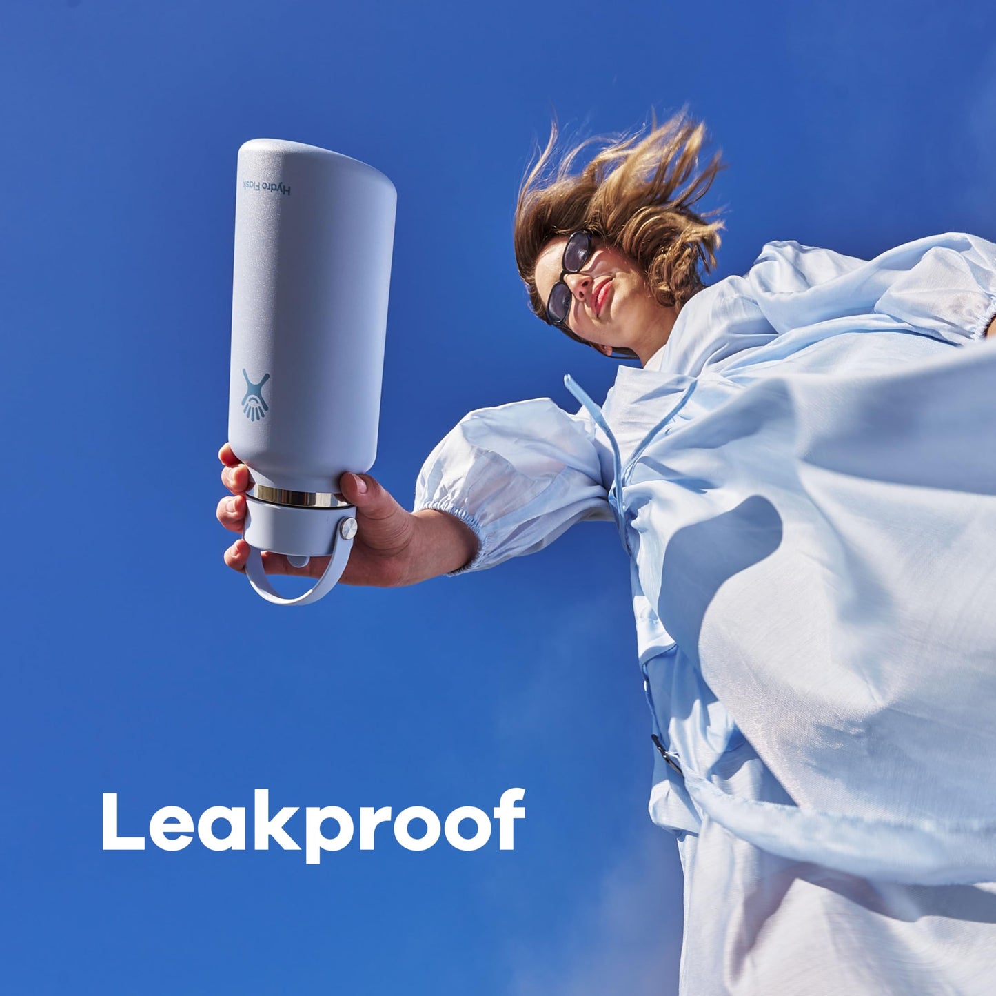 Hydro Flask Water Bottle - Insulated Stainless Steel - Wide Mouth Flex Straw Lid, Non Spill, Leakproof and Refillable in 24 Oz Tonal Agave