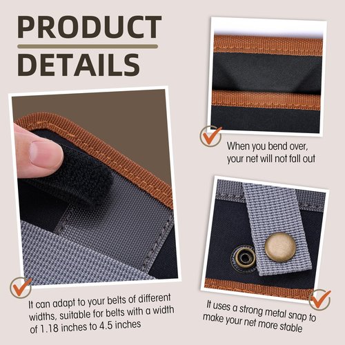 Chunful Fly Fishing Net Holder Adjustable Belt Mounted Landing Net Holster for Fishnet and Racquet