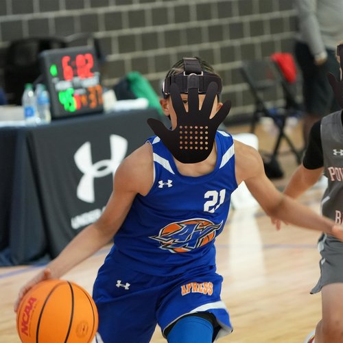 HOOJAKU 3D Hand-in-Face Basketball Training Mask, 2nd Gen with Moisture Wicking Sponge & Adjustable Strap, Enhance Shooting Accuracy Under Pressure for All Ages (Black)