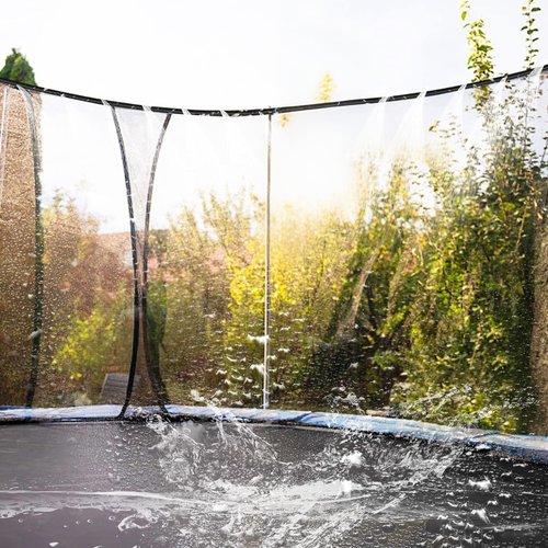Water Trampoline Sprinkler-Outdoor Water Play Sprinklers, Sprinklers for Yard, 5 Minutes Quick Setup Included Accessories Tool, Trampoline Sprinkler with Hose, Trampoline Accessories, 39ft