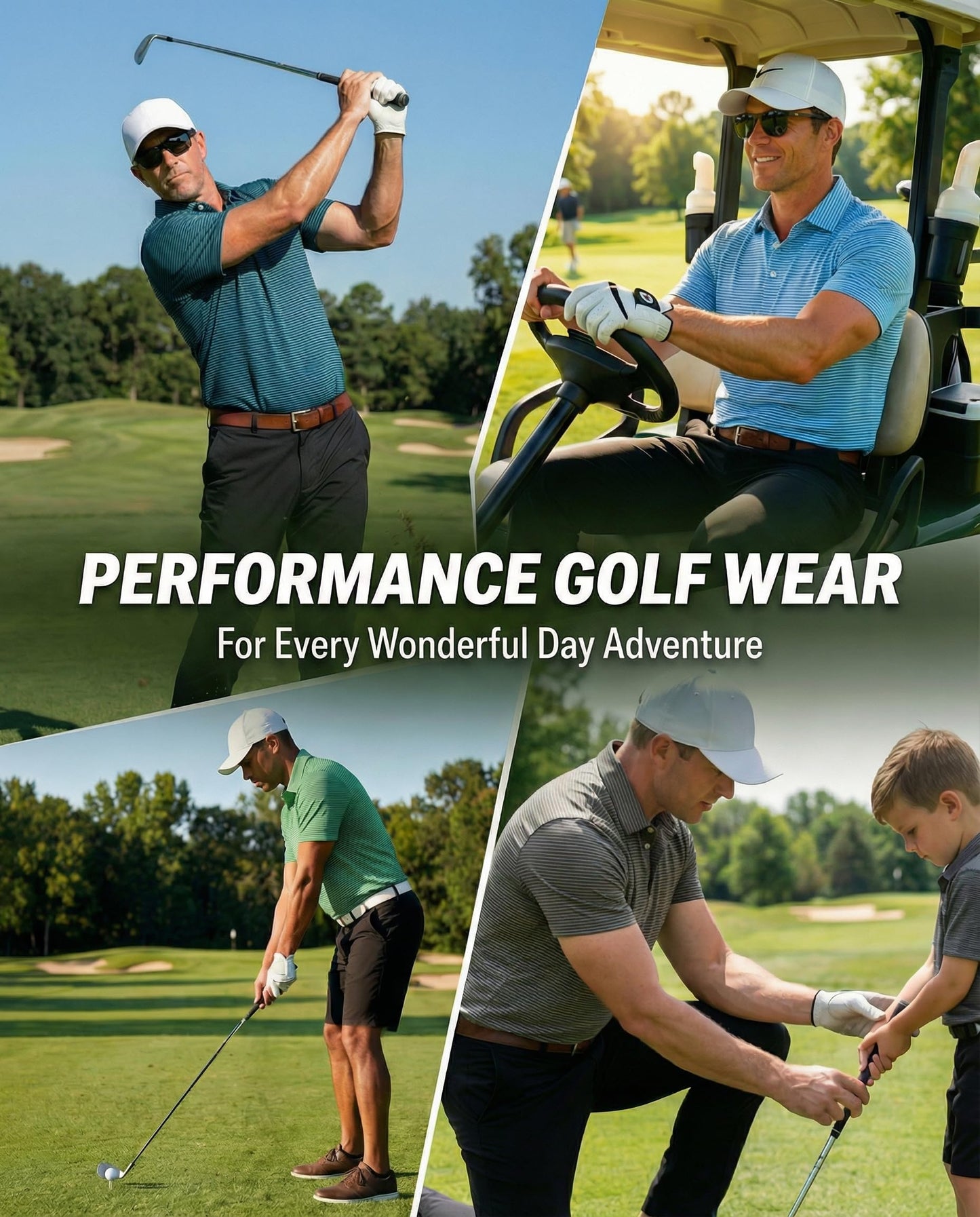 2 Pack Men's Golf Polo Shirts Short Sleeve Dry Fit Print Performance Mositure Wicking Golf Shirts for Men Casual XL