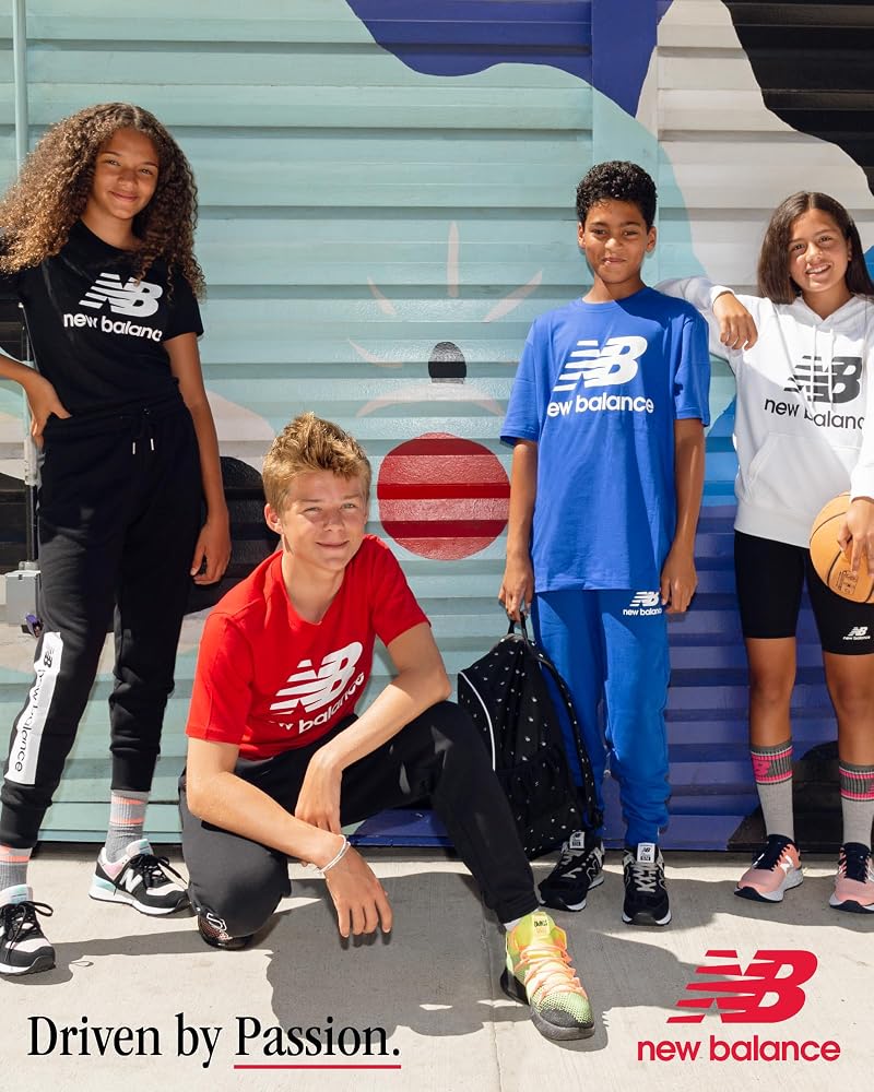 Dark Indigo 14-16 New Balance Boys Sweatpants – Performance Tricot Joggers with Zip Pockets