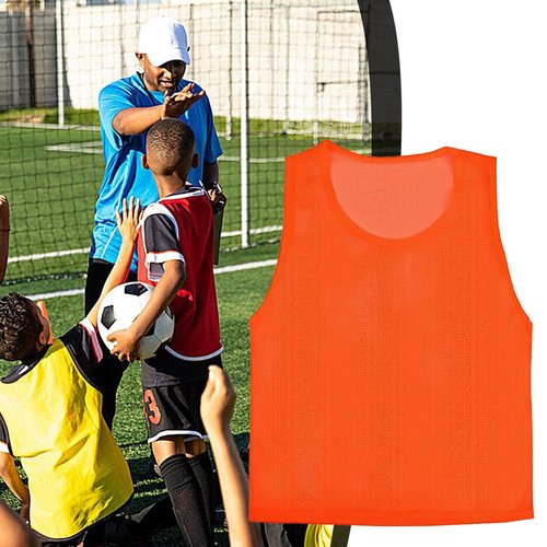 Football Bibs for Adult Kids, Lightweight Mesh Sports Vest, Breathable Team Practice Vests, Sleeveless Training Bibs for Soccer Basketball Baseball Volleyball
