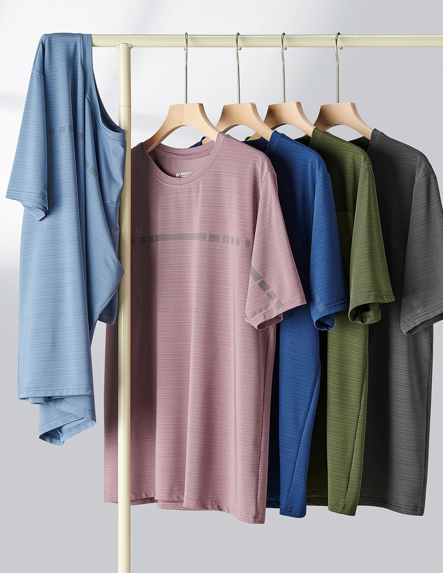 5 Pack Men’s Active Quick Dry Crew Neck T Shirts | Athletic Running Gym Workout Short Sleeve Tee Tops Bulk (Set 12, 3X-Large)