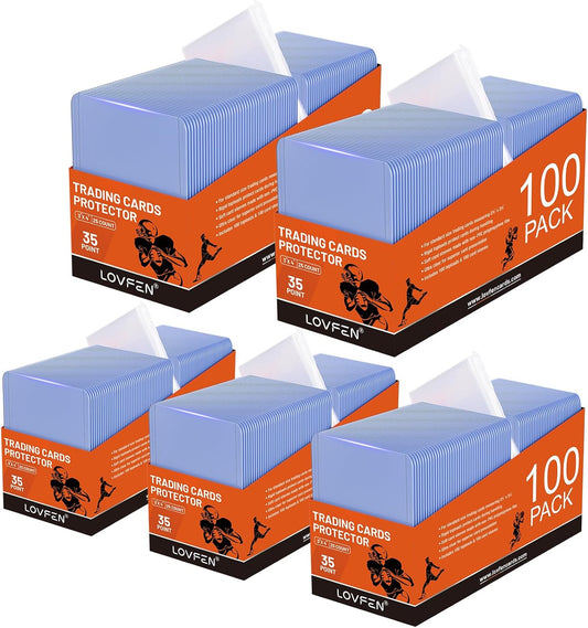 200 Toploads for Cards & Penny Sleeves 35PT Hard Plastic Card Holders 3x4 Baseball Card Protectors for TCG Sports Football Collectible Cards