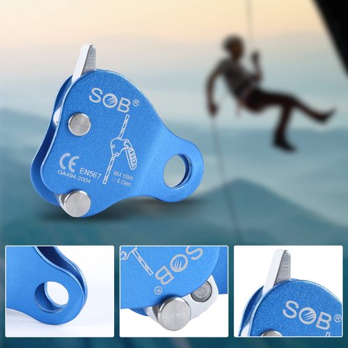 SOB Climbing Fall Protection Device The Riser Protects The Aluminum Magnesium Alloy Rope Clip, which is Used for high-Altitude Operation and Rescue During Climbing Rocks