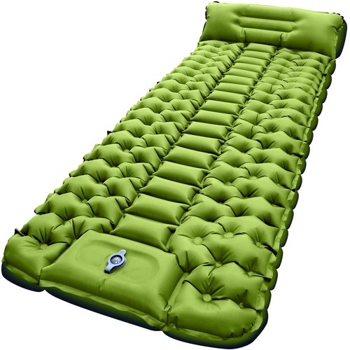 Myxslop Camping Sleeping Pad, Ultralight Camping Mat with Built-in Foot Pump, Comfortable Sleeping Mat for Backpacking, Car Traveling,Tent,and Hiking