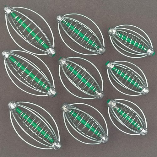 Carp Bait Holder Metal Feeders: 3-Sizes 9 Pieces of Fishing Cage Spring Method Feeder Pack Baits Basket Trap Boilies Rig Fish Tackle Equipment for Carps Catfish Bream Crucian