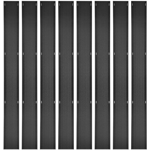 EHHLY 8PCS 60" Snowmobile Trailer Ski Guides (No Screws), 40 Ft Total Length, Snowmobile Ski Carbide Glide Protectors, Snowmobile Trailer Accessories, Each 60"x6.5"x0.375", Black