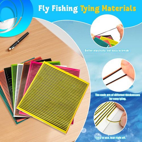 Xanadued Fly Tying Materials, Fly Tying Thread, Fishing Lure Making Supplies, Synthetic Peacock Quill for Nymph Bug Shrimp Body Wrap Skin