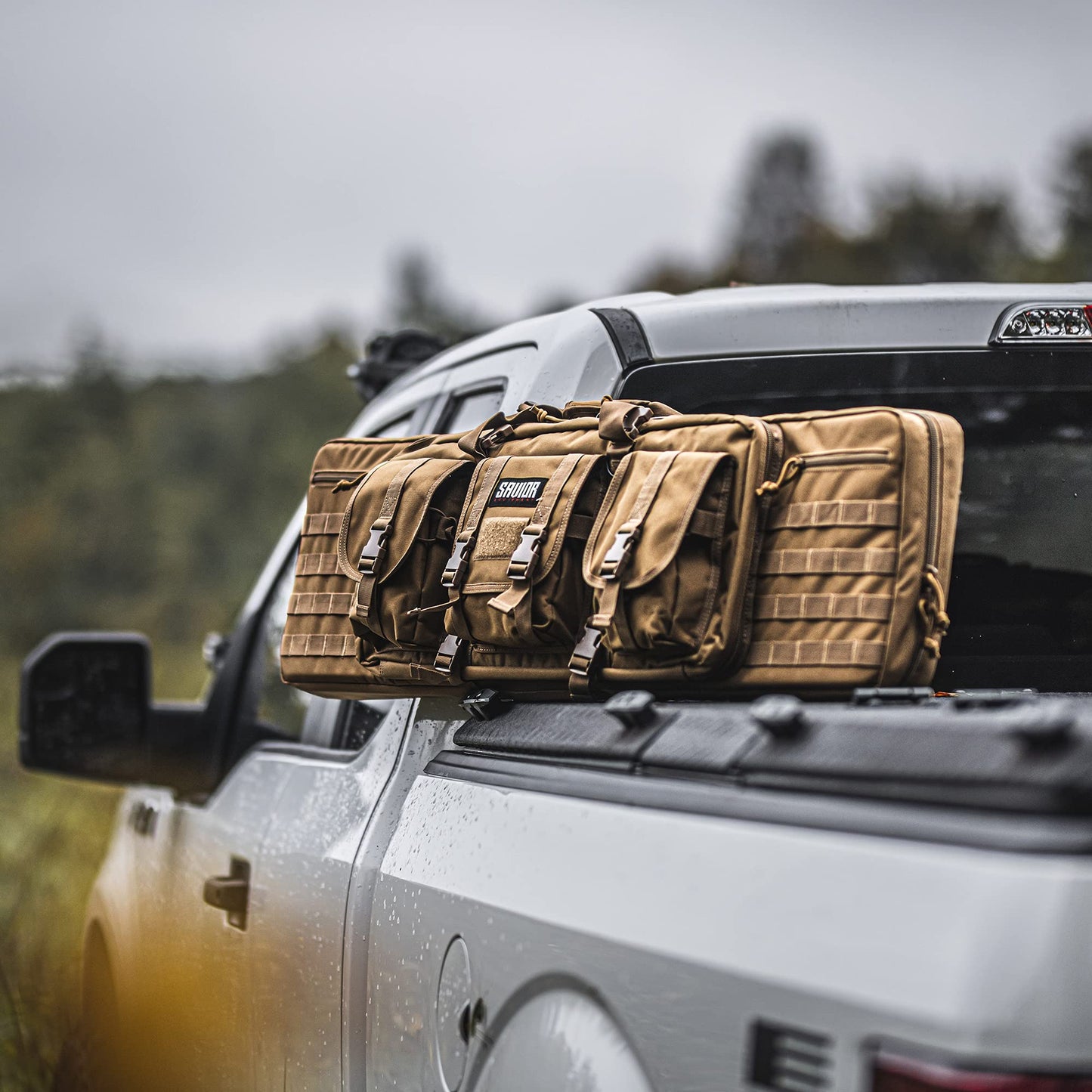 Savior Equipment American Classic Tactical Double Long Gun Bag Pistol Transportation Case w/Backpack Strap, Lockable Compartment, Available Length in 32" 36" 42" 46" 51" 55"