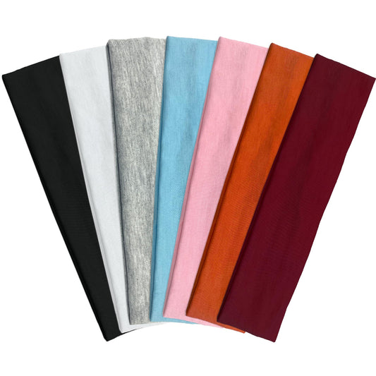 7-Pack Headbands for Women Non-Slip, with Soft Stretchable Fabric, Stylish Sports Hair Bands for Women's Hair. Suitable for Yoga, Cycling, Tennis and Outdoor Running