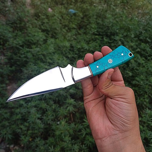 Handmade Edc Small Fixed Blade knife Horizontal Carry Hunting knives for Men, Skinning, Camping Full Tang Knife with Sheath