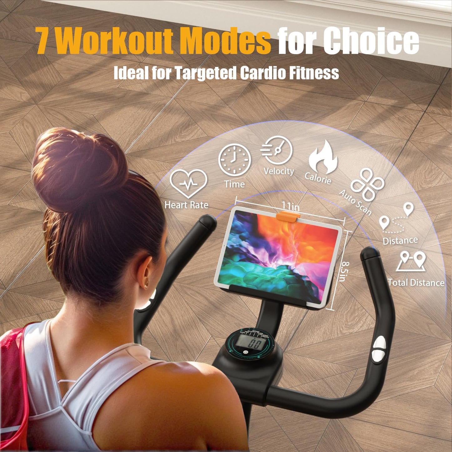 Exercise Bike, Stationary Bikes for Home, Compact Indoor Cycling Bike
