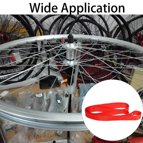 Runseaway 2Pcs 20” Bicycle Rim Strip Rim Tape, High-Pressure & Puncture Resistant Inner Tube Protection Pad, Elastic PVC Bike Wheel Liner Tire Liners for Mountain & Road Bikes