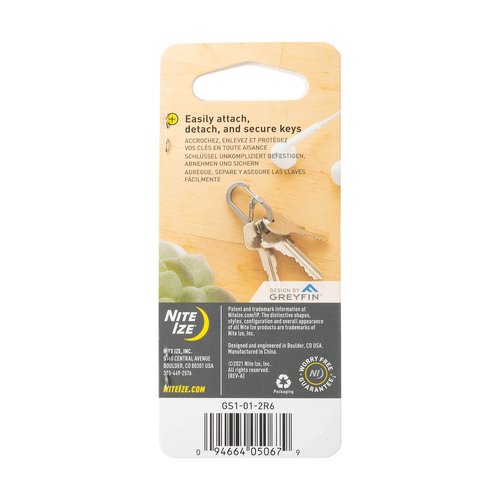 Nite Ize GS1-01-2R6 G-Series Dual Chamber Carabiner, Size #1 2-Pack, Black