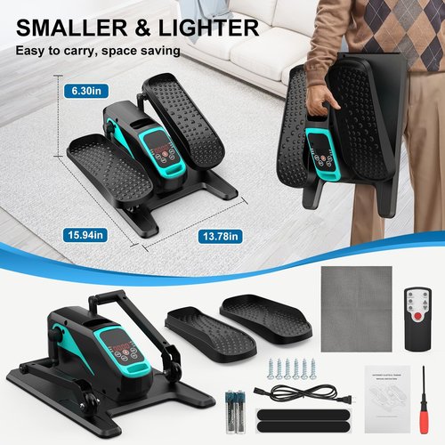 VIVURN® 018 Under Desk Elliptical Machine 5 Modes 12 Speeds Low Impact Mini Electric Leg Exerciser As Seen on TV While Sitting for Seniors with Non-Slip Mat Quiet & Portable for Home and Office