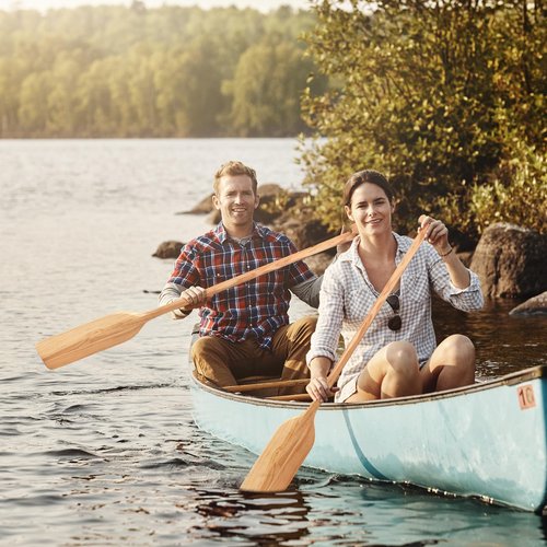 Silipull 2 Pcs Oar Wood Paddle 48 Inch Wooden Paddle Canoe Paddle Solid Pine Wood Paddle Handheld Wood Oar for Kayak Water Sport DIY Home Decoration Gifts Arts Craft Projects