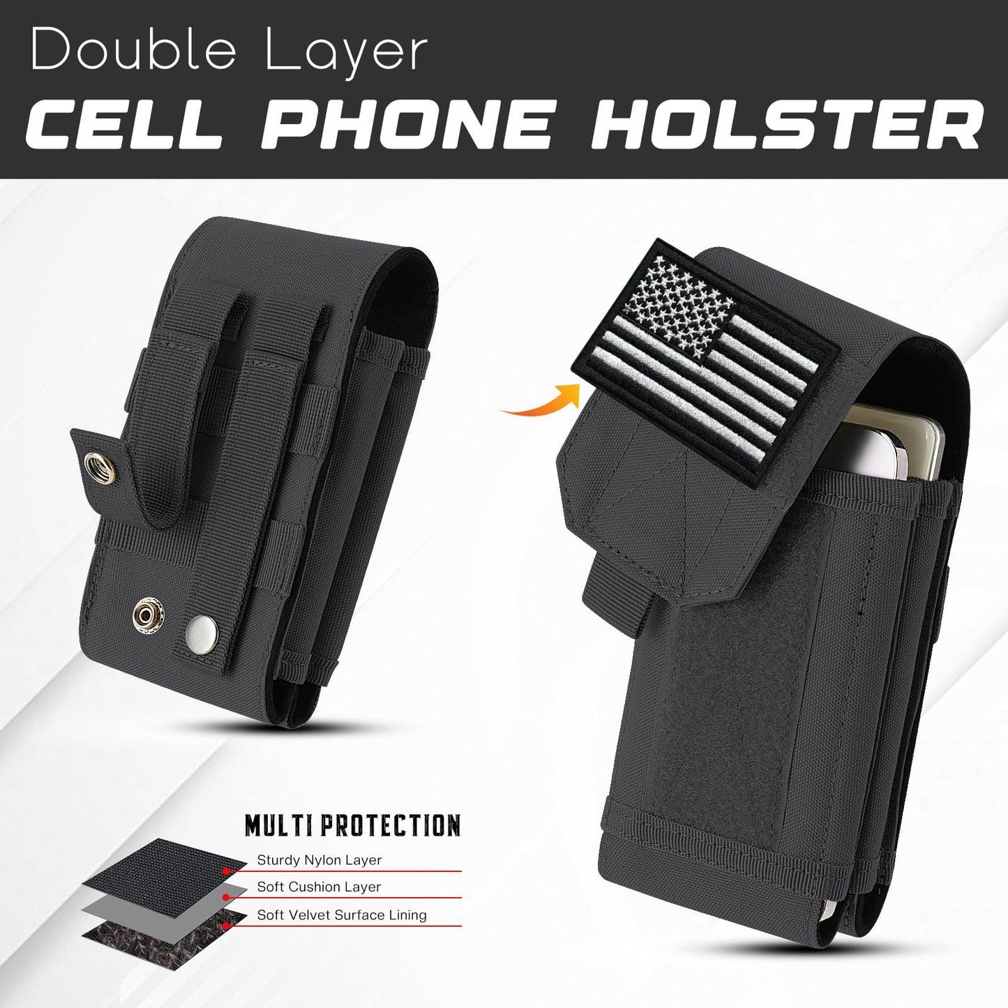 Tactical Molle Phone Holder Pouch Duty Belt Vest Tactical Gear Accessories