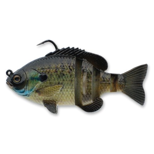 Savage Gear 3D Bluegill RTF Fishing Bait, 3/4 oz, Bream, Realistic Contours, Colors & Movement, Durable Construction, Heavy-Duty Jig Fishing Hook, Built-in Rattle, Scent Infused