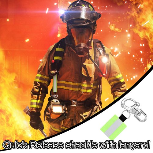 Quelay 4 Pcs Swivel Buckle Shackle Firefighter Reflective Zipper Puller Marine Sailboat Quick Release Stainless Steel Swivel Shackle for Sailboat Rigging SCBA Mask Halyard Emergency Buckle Jib Clip