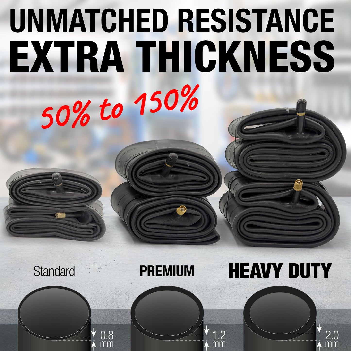 20x4.0 Fat tire Tube (2 Pack) - Heavy Duty Replacement for E-Bikes with 20x4.0 Fat tire Wheels. Schrader Valve with 2 Tire Levers Included. Inner Tube for 20 inch Ebike Electric Bicycle
