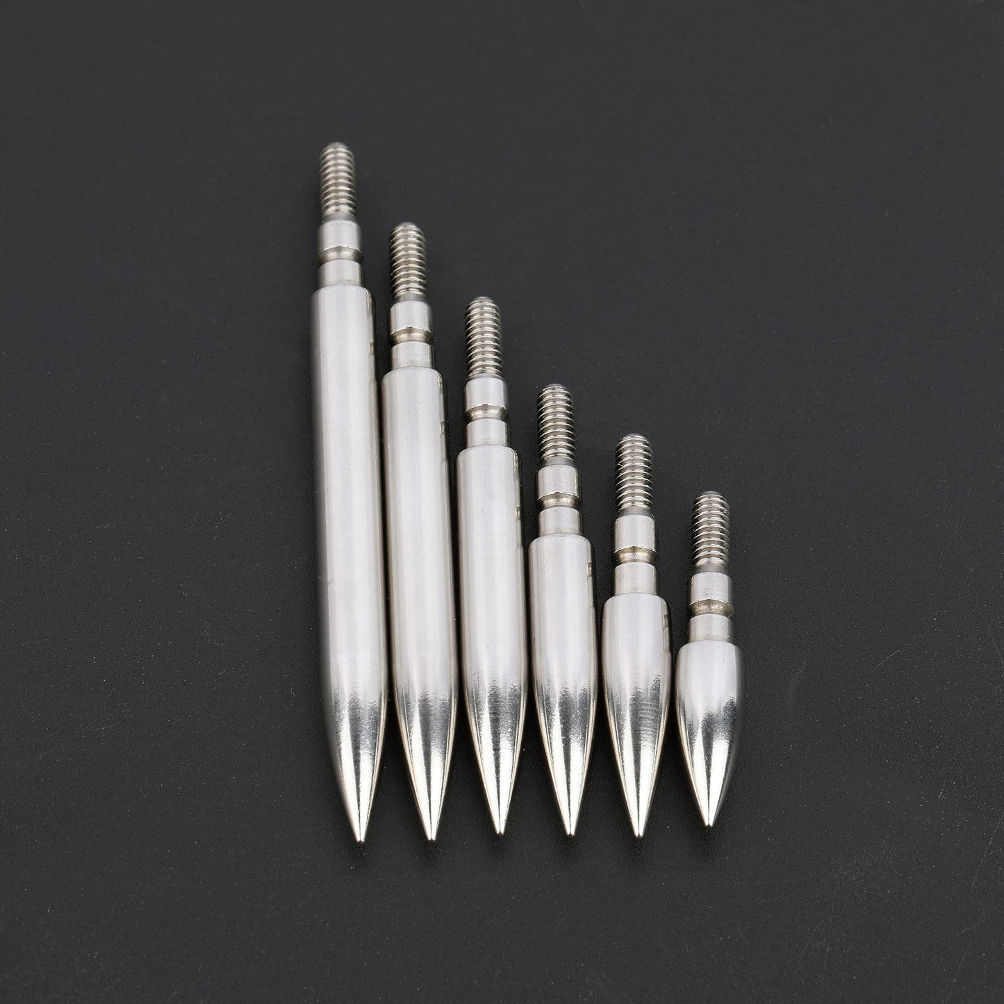Archery Field Points Stainless Steel Screw in Target Practice Bullet Point
