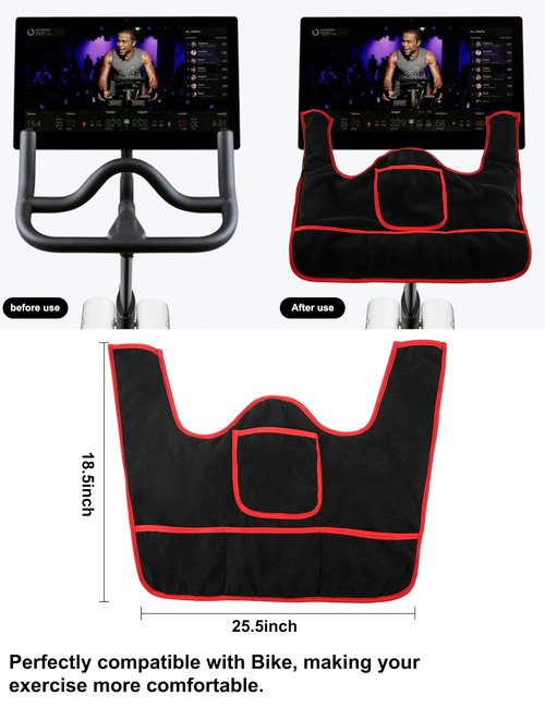 COOLWUFAN Handlebar Sweat Towel for Peloton Bike, Anti-Slippery Soft Handlebar Towel Cover Compatible with Peloton Bike, Handlebar Sweat Towel Mat for Peloton, Accessories for Peloton Bike