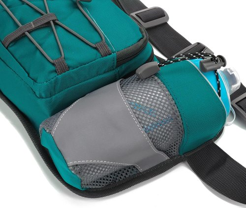 YUOTO Outdoor Fanny Pack with Water Bottle Holder for Walking Hiking Hydration belt Waist Bag Green