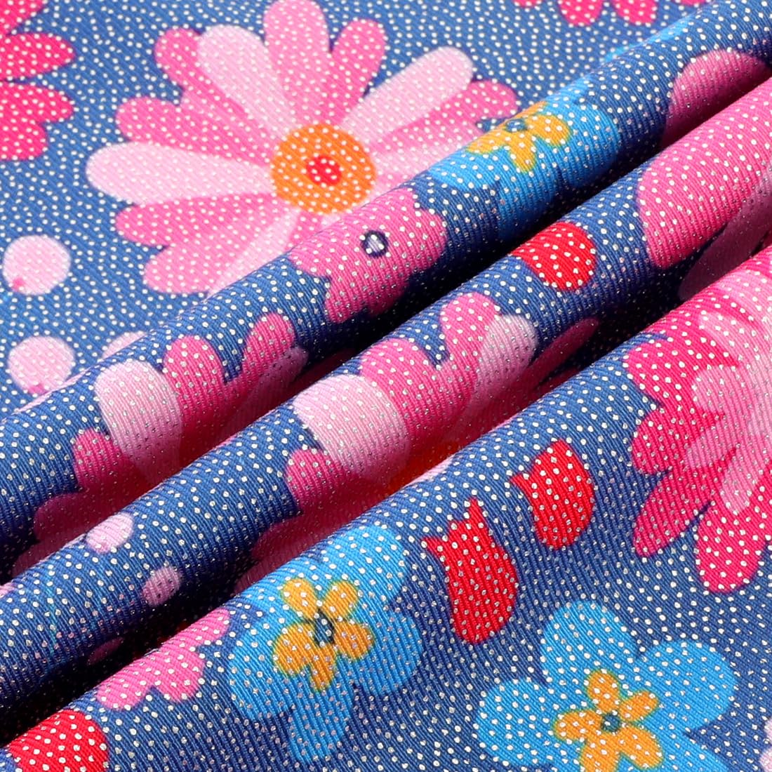 HOZIY Leotards for Girls Gymnastics Size 6-7 Years Blue Flower Floral Tumbling Outfits Biketard Dance Clothes Clothing Toddlers Sparkle Sparkly Glitter Kids