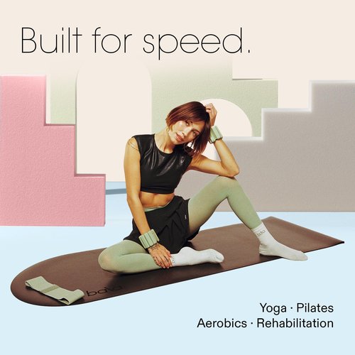 Bala Yoga Mat for Home Gym, 5mm (Sea) - Non Slip Exercise Mat for Home Workout, Stretching, Pilates, Aerobics & Floor & Fitness Work Out - Indoor Exercising Mat