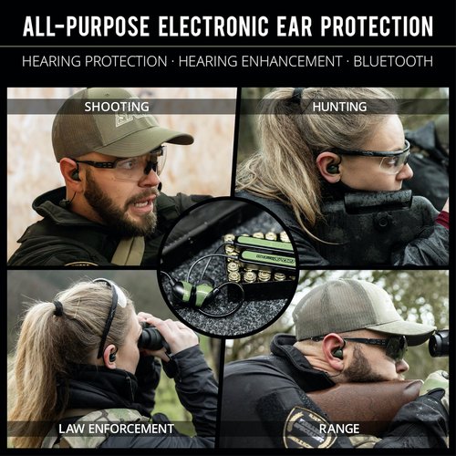 ISOtunes Sport ADVANCE BT 2.0 Shooting Ear Protection: Tactical Shooting Earbuds with Situational Awareness and Bluetooth, 26 dB NRR Certified Hearing Protection