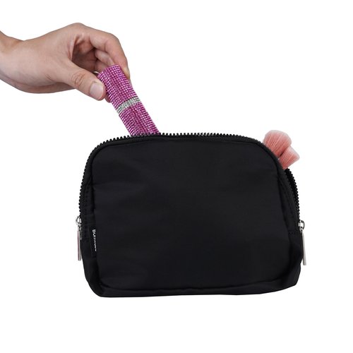 Lipstick Stun Guns Self-Defense with LED Flashlight,Covered in Diamonds,Rechargeable Mini Stun Gun with Keychain for Woman,Essential for Personal Self-Protection