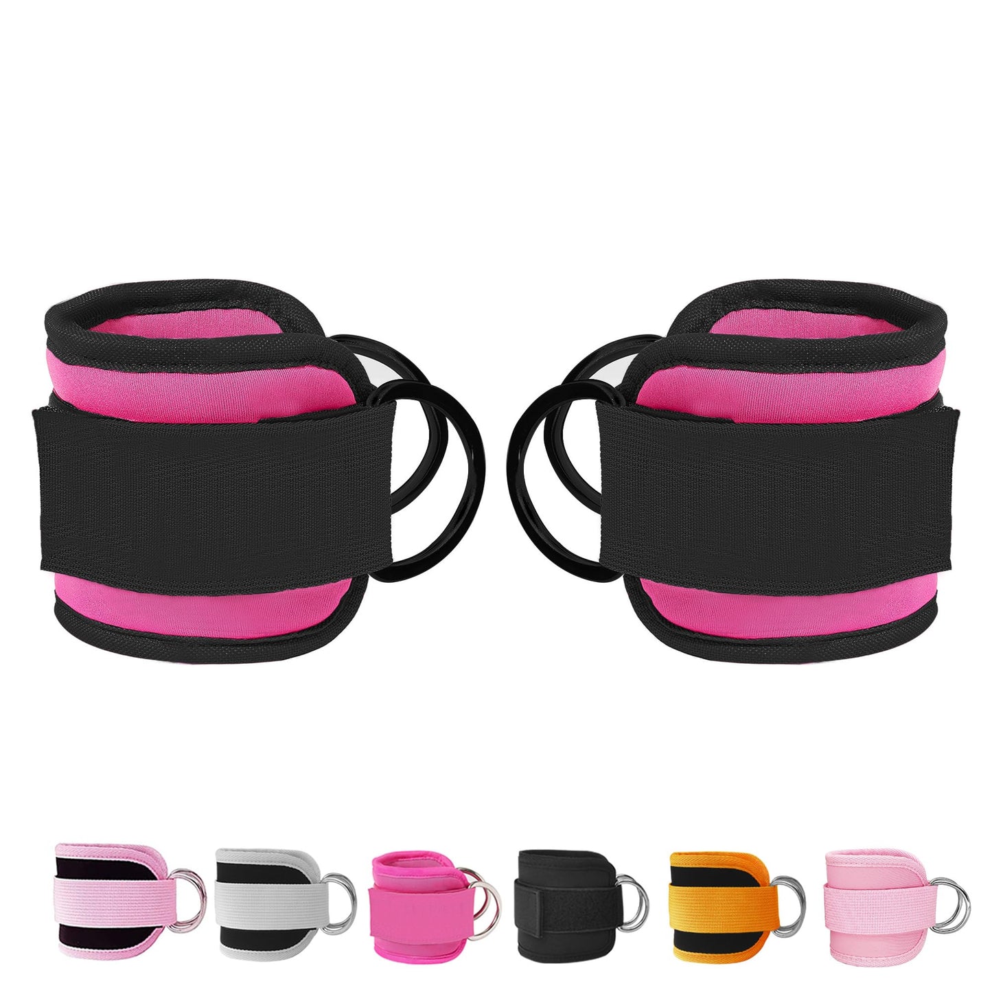 Langmeil Ankle Strap for Cable Machine, Glute Kickback, Rose