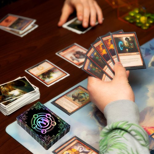 60CT MTG Card Sleeves, Textured Back Art Sleeve, MTG Sleeves Matte Back Finish, 66x92mm Card Sleeve for Baseball Cards,Trading Cards,Game Cards