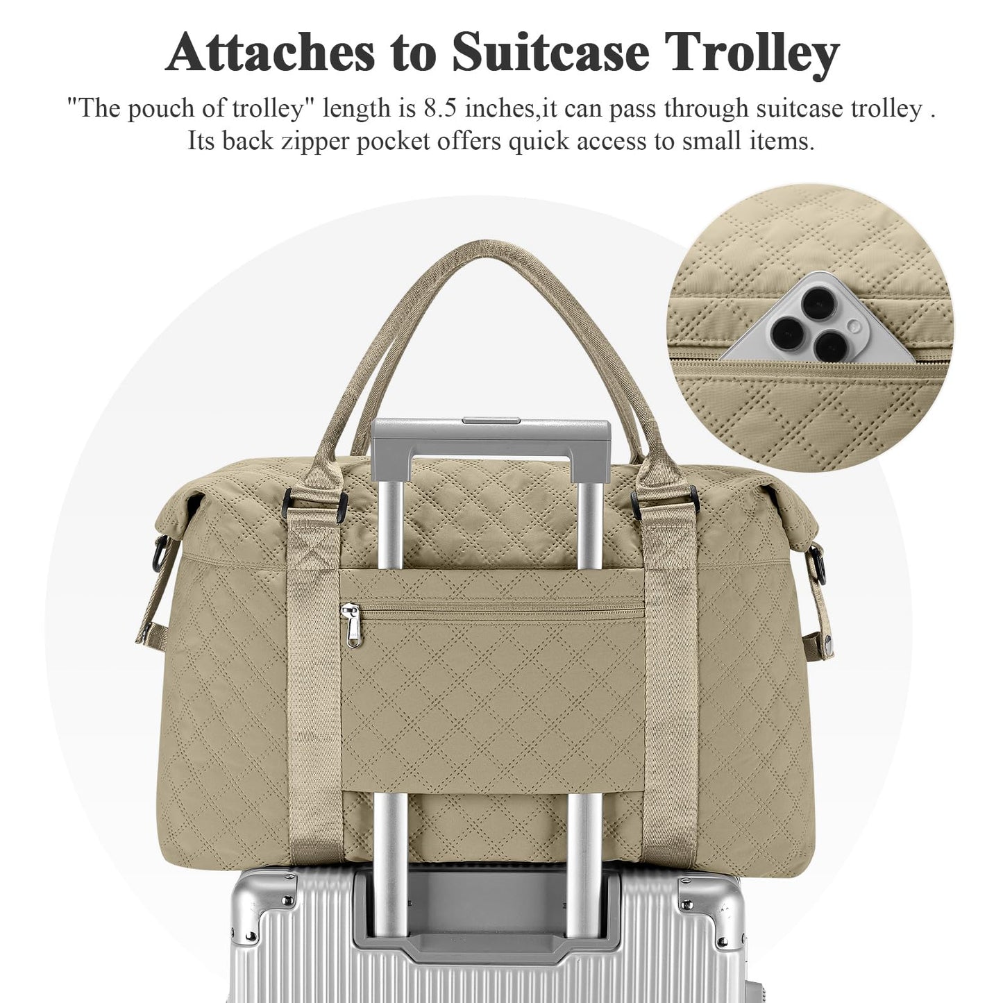 Travel Duffel Bag,Overnight Weekender Bags for Women with Wet Pocket