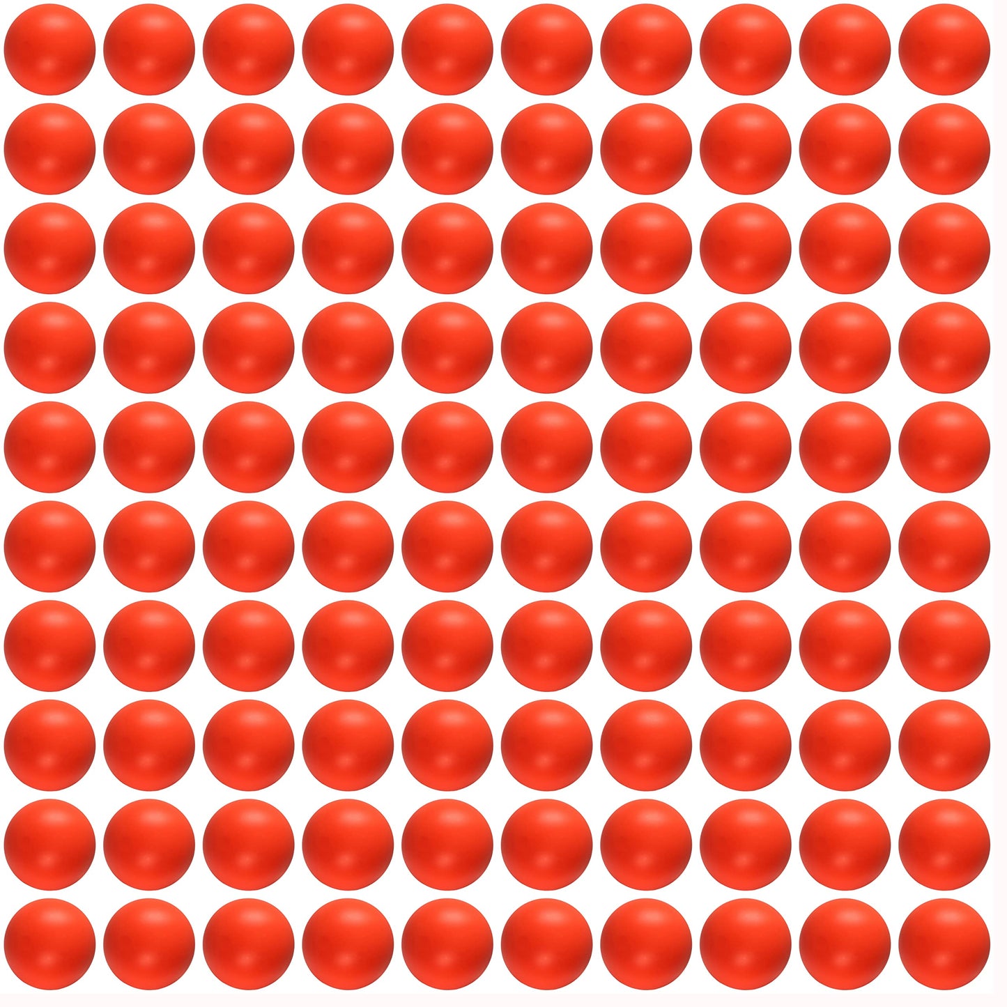 Lambid 100 X 50 Cal. Balls Ammo, Hard Nylon .50 Caliber Solid Paintball Balls for Self Defense Reusable Projectiles for Target Practice (Orange)