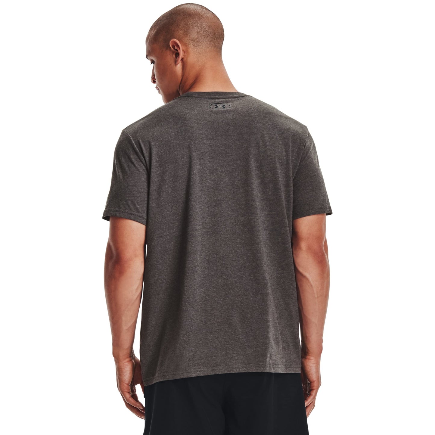 Under Armour Men's Global Foundation Short-Sleeve T-Shirt , Charcoal Medium Heather (019)/Black, Large