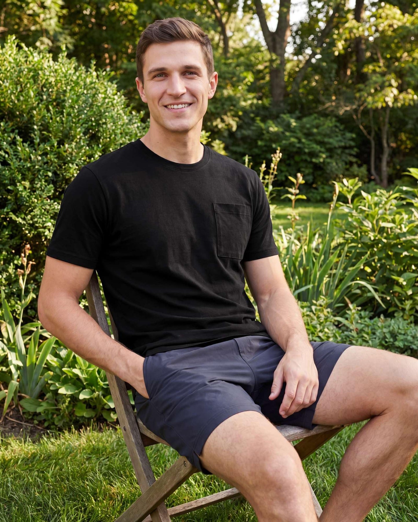 Real Essentials 4 Pack: Men's Cotton Performance Short Sleeve Crew Neck Pocket T-Shirt Athletic Top (Available in Big & Tall)