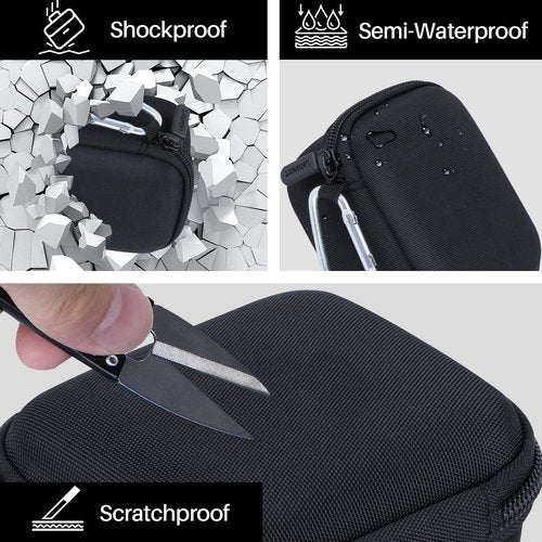 Lebakort Storage Case Compatible with Bushnell Golf Phantom 3 2 Slope/Izzo Swami KISS 2.0 Handheld Golf GPS Ragnefinder (Black Case)