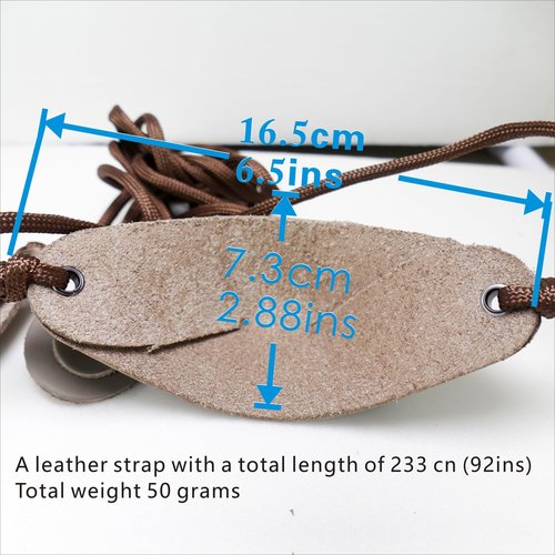 Leather Shepherd Strap Handmade Umbrella Rope Shepherd Strap Thrower Stone Old Style Slingshot Dog Ball Launcher（1pack）