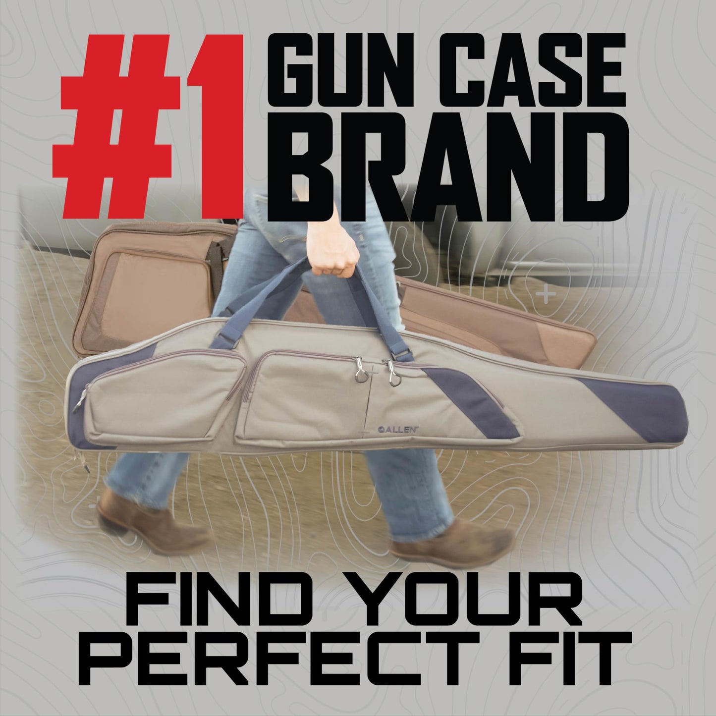 Allen Company Durango 52" Soft Gun Case - Rifle Shotgun Bag with Foam Padding for Hunting Range Transport - Durable Black Firearm Storage Case