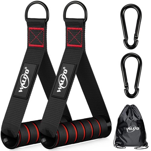 WALITO Exercise Handles, Replacement Cable Machine Attachments for Home Gym Equipment, Pulley System, Pilates, Resistance Bands, Strength Trainer, Heavy Duty Working Out Handles