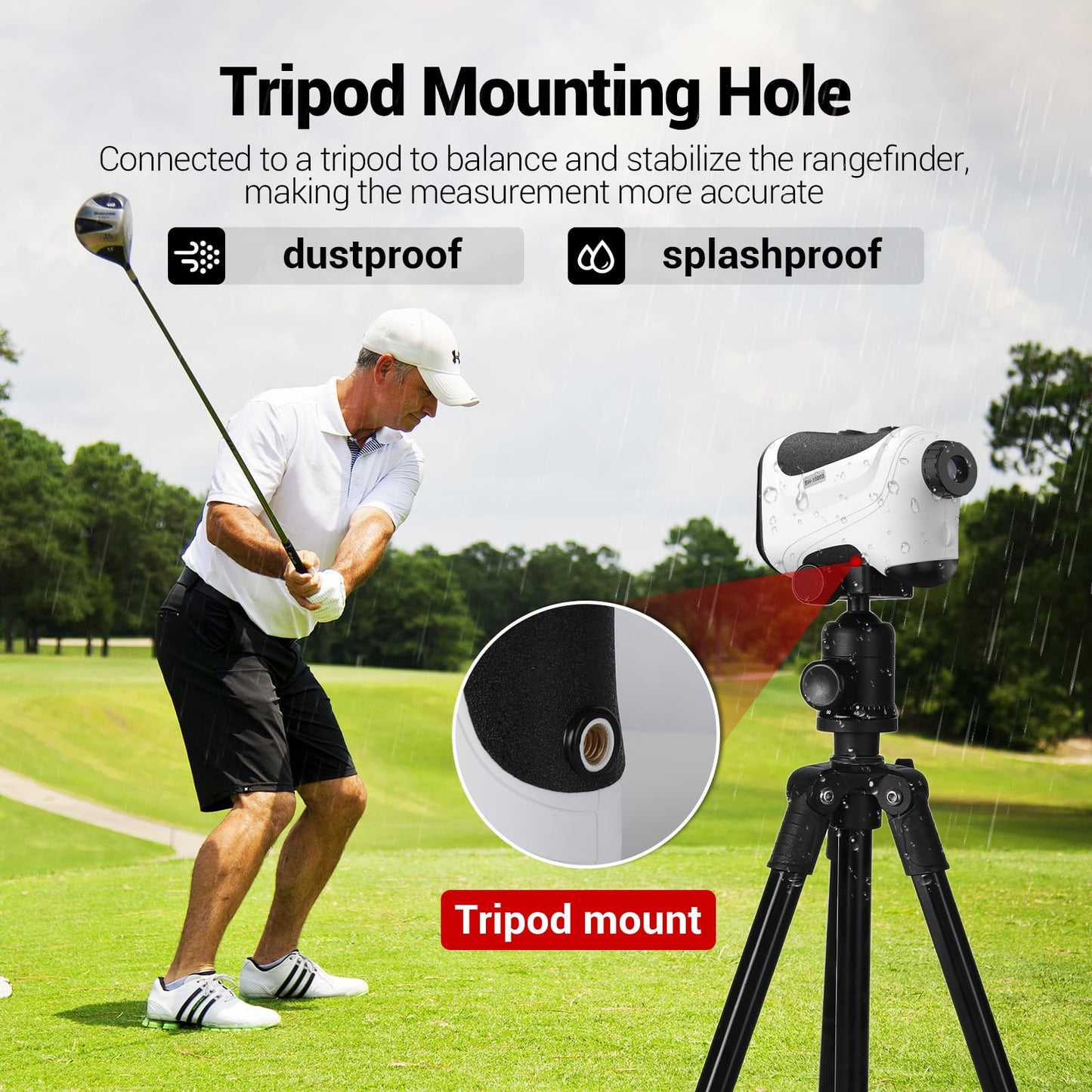 Golf Rangefinder with Slope Switch | Pin-Lock Vibration & 7X Magnification | 1200 Yards Reliable Distance | Durable, Replaceable CR2-3V Battery | Premium Golfing Accessories for Men & Women
