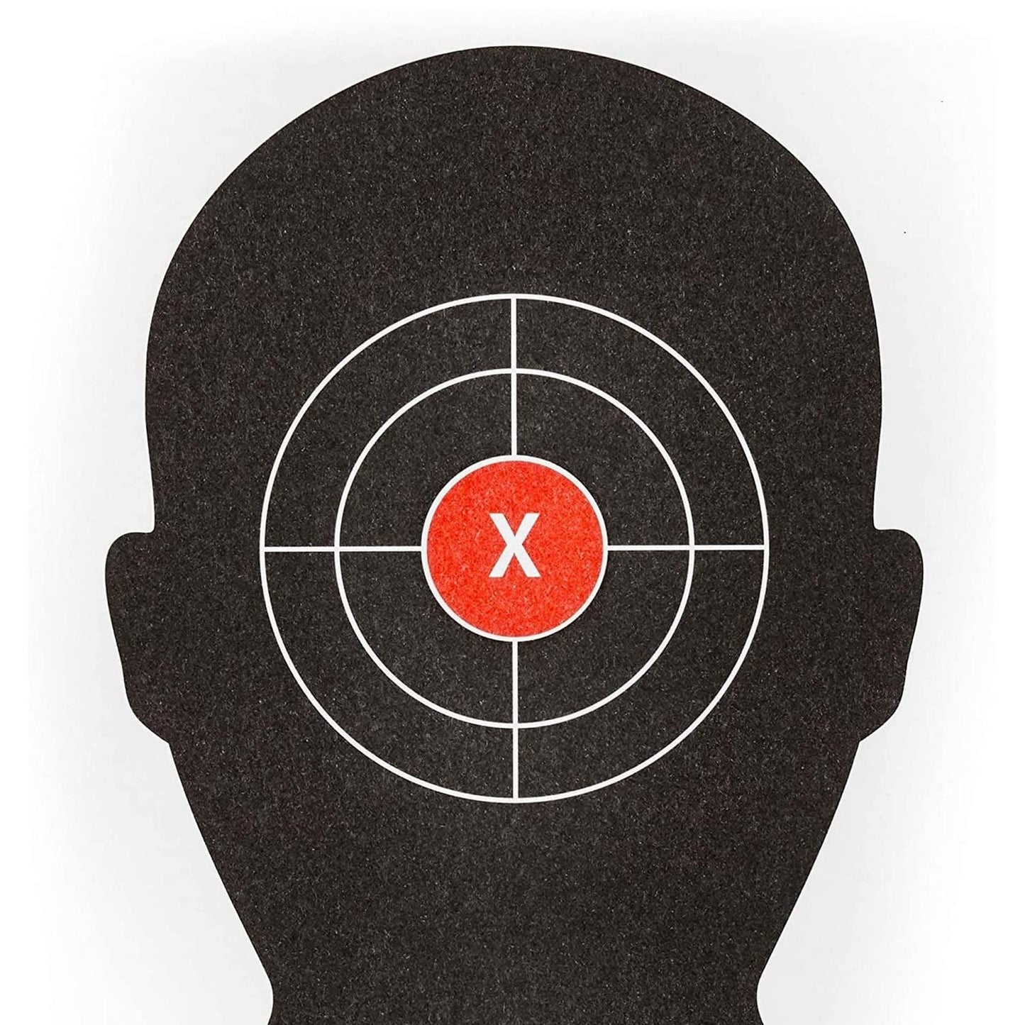 Juvale 50 Pack Paper Shooting Targets for Range, Bulk for Hunting, Silhouette with Red Bullseye (14x22 in) - Targets for Shooting Range