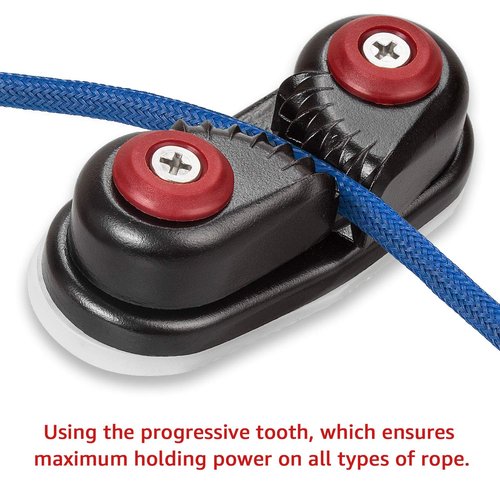 GANGUOLA Cam Cleat Ball Bearing Fast Entry Cam Cleat for Line Sizes Upto 5/8-Inch, Aluminum, Sailing Sailboat Kayak