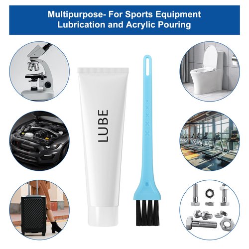 PWEOW Treadmill lubricant for Spirit Sole Fitness Treadmill Tube Tread Belt Deck Lube, Silicone lube Fit Most Brands Fitness Treadmill Maintenance Lubricant Oil with Cleaning Cloth and Brush (white-2)